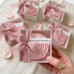 Elegant Peony Candle Warm & Bow Packaging for Cozy Atmosphere Decoration Decorating