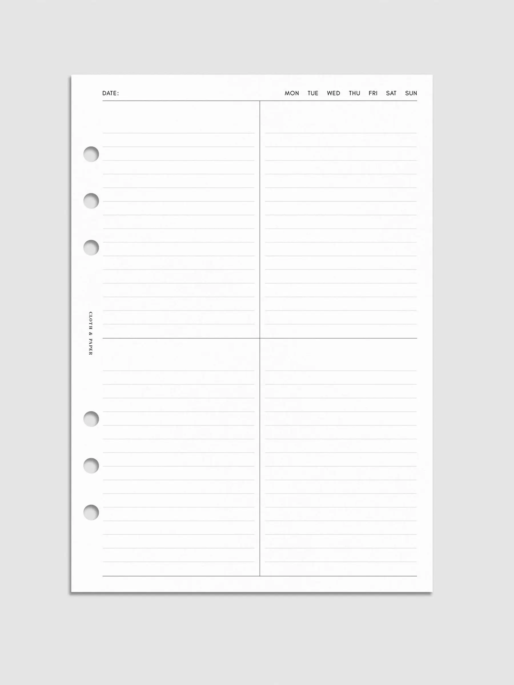 Quad Lined Planner Inserts