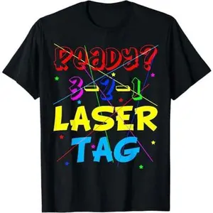 Laser Tag Player Birthday Themed Party Infrared Light Team T-Shirt