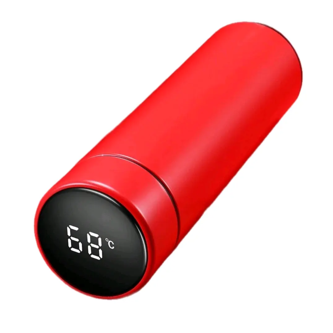 Smart LED Temperature Water Bottle, Stainless Steel, Vacuum-Insulated, Leakproof. Product Description: Stay hydrated in style with the Smart LED Temperature Water Bottle from Sorlastore. The touch-sensitive LED display lets you check your drink's temperat