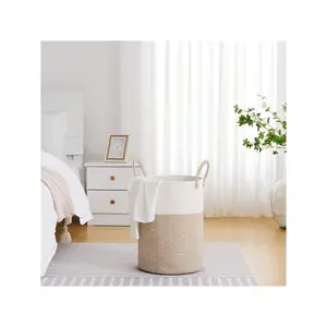 Large Laundry Basket, High Woven Rope Storage Basket, Suitable For Blankets, Toys, Dirty Clothes In Living Room, Bathroom, Bedroom (58L/72L)Laundry Hamper,Washing Basketbathroom Organizer,Basket,Storage Basket,Foldable Laundry Basket