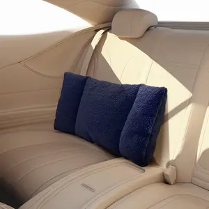 Fleece 3-Segment Lumbar Support PillowErgonomic Back Cushion for Office Chair, Car & Sofa | Pain Relief for LongSitting