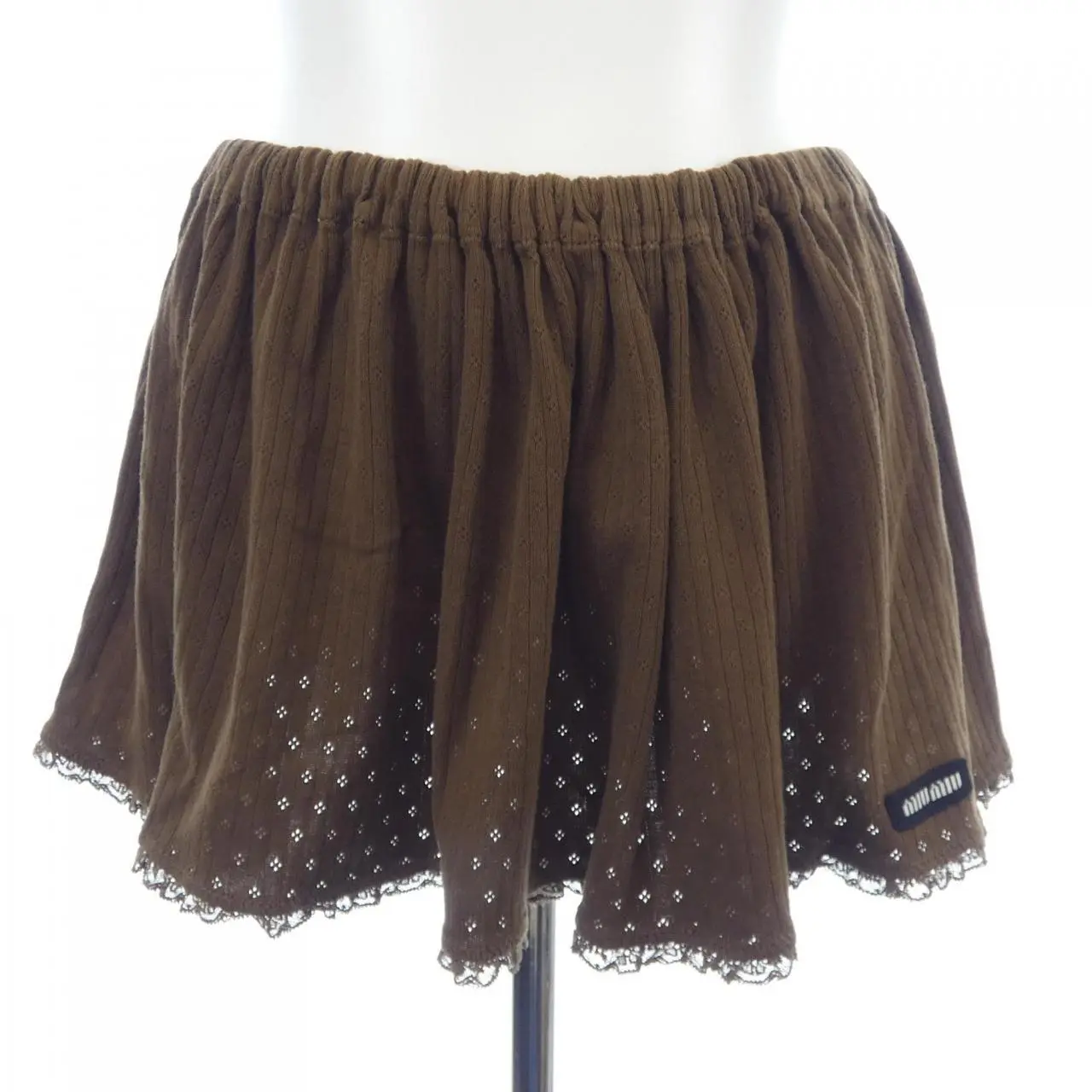 Pre-owned miu miu Cotton Small Leather Goods Mini Skirt