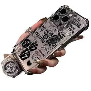 Transparent TPU Smartphone Cover for iPhone 17 Pro Max,16 Plus,15,14,13,12,11,XR,XS - Protective Soft Silicone Tech Accessory with Electroplated Corners, 4-Corner Guard, Raised Lens Protector, Shockproof Design