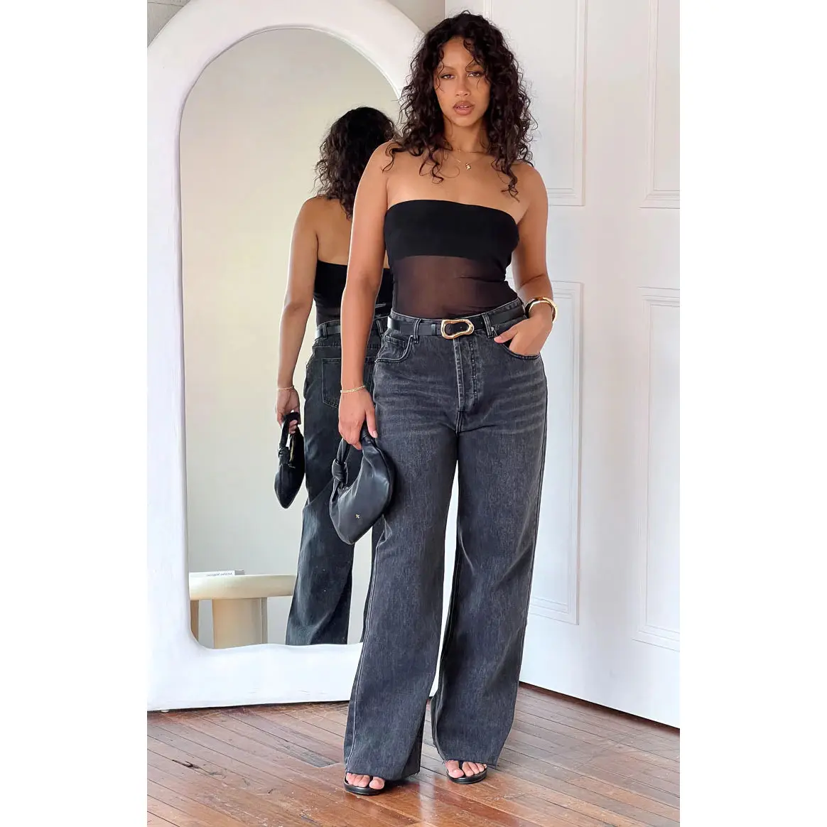 Essie Black Straight Leg Jeans
