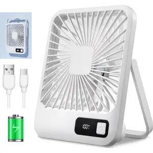 LMMAKE Multi-Position Personal Fan 5-Speed 180° Adjustable with Hanging Hook & USB Operation for Desk Bedroom Porch Travel Cooling Goodirise Multi-functional Design