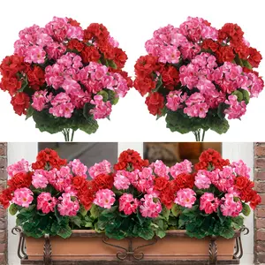 Artificial fuchsia spring flowers are UV-resistant and lifelike, making them perfect for weddings, living rooms, gardens, porches, windowsills, dining table centerpieces, as well as outdoor festival decorations.