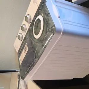 COSTWAY Portable Washing Machine, 13/20/26lbs Mini Twin Tub Washing Machine w/Drain Pump, Semi Automatic Compact Washer & Sipnner, Portable Washer Dryer Combo for Apartments Dorms RV Camping