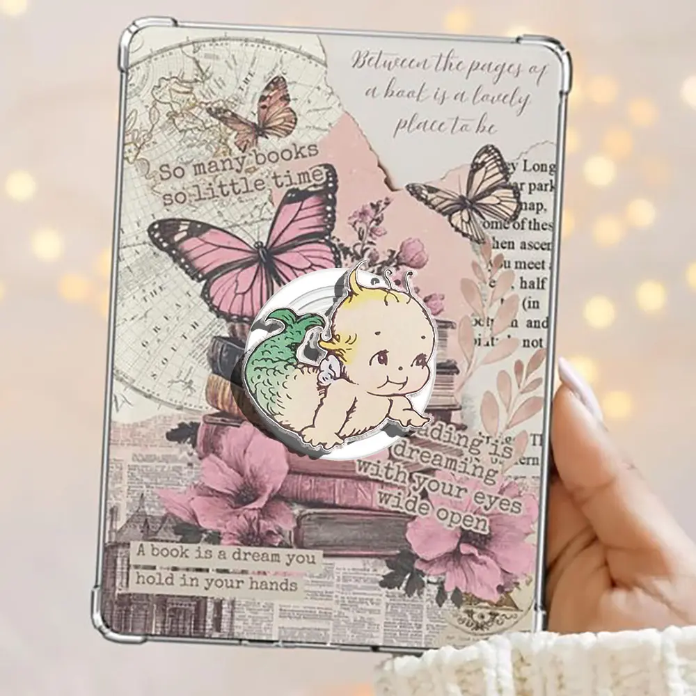 Kewpie Baby Mermaid Magnetic Pop Socket Baby Doll Kindle Grip Cute Adorable MagSafe Phone Grip Cute Love Phone Holder, Kawaii Gift for Phone or Kindle Lovers Magnetic Pop Socket Phone Grip Kindle Grip Popsocket
