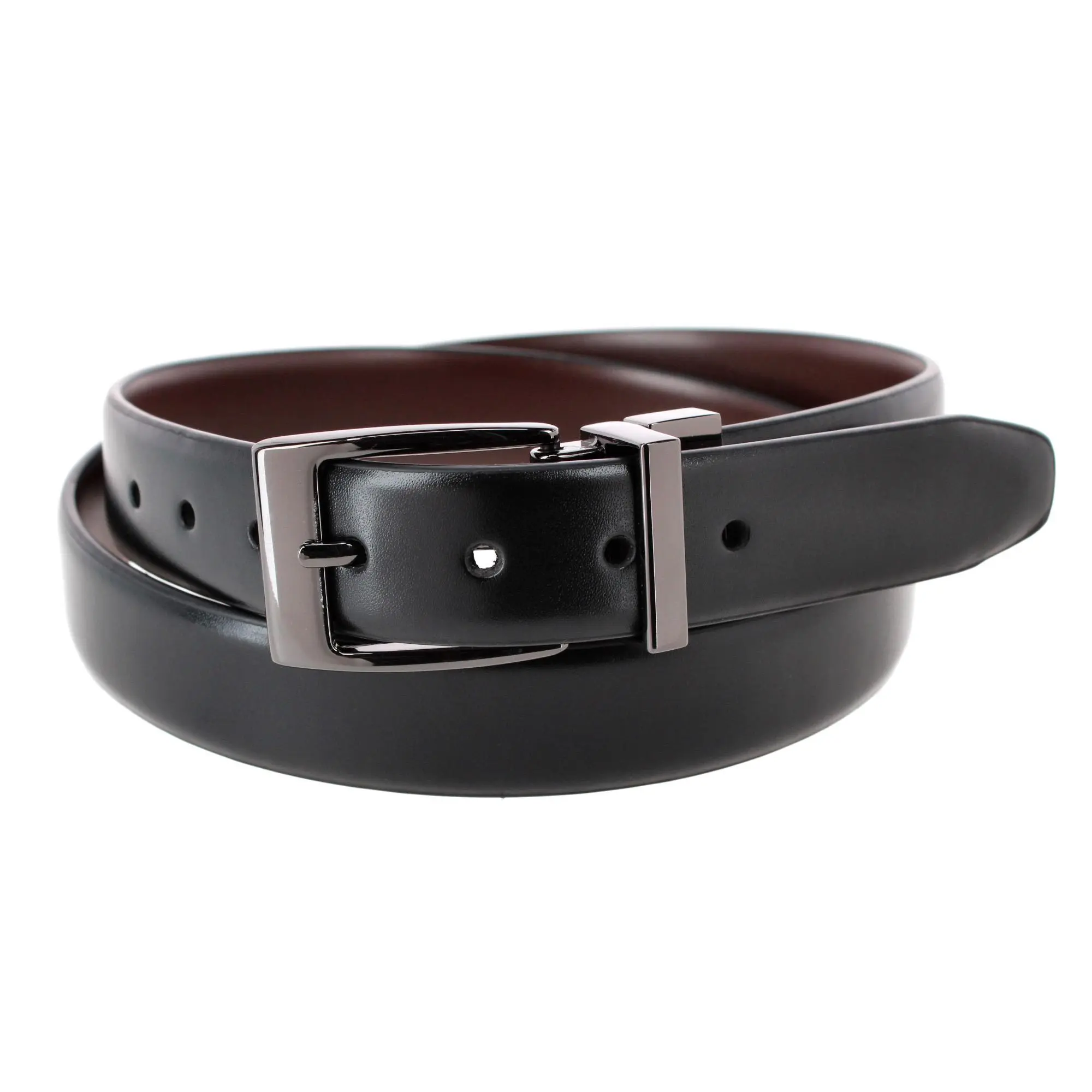 Dickies Boys' Leather Reversible Dress Belt, Reversible Belts