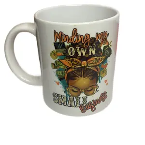 Sublimated 12oz Ceramic Mug for Drinks Choose your design. - Drinkware