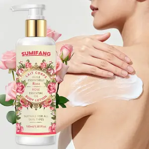 100ML Rose Moisturizing Body Lotion, Enriched with Rose, Ginseng, Centella, Clover, Repairs Dry Skin, Locks Moisture for 72 Hours, Bright and Glossy