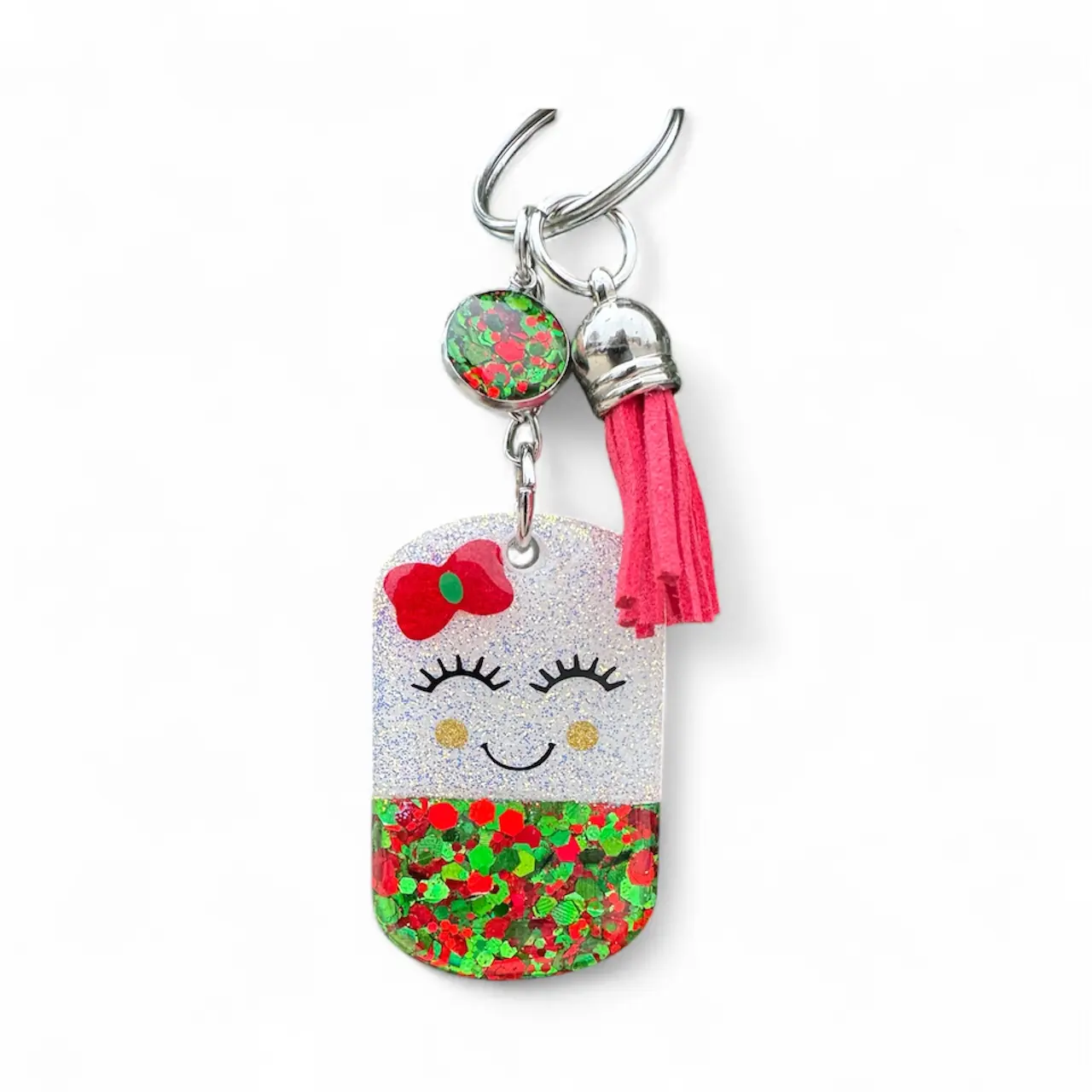 Christmas Pill Keychain, 2”, Nurse, Pharmacy, Healthcare