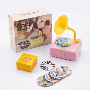 #SummervibesATEYA  Retro Kids Vinyl Record Player Toy, Screen-Free Music & Story Phonograph with Interactive Cards, Perfect Montessori Early Learning Birthday Gift for Toddlers Boys Girls#SummerVibes