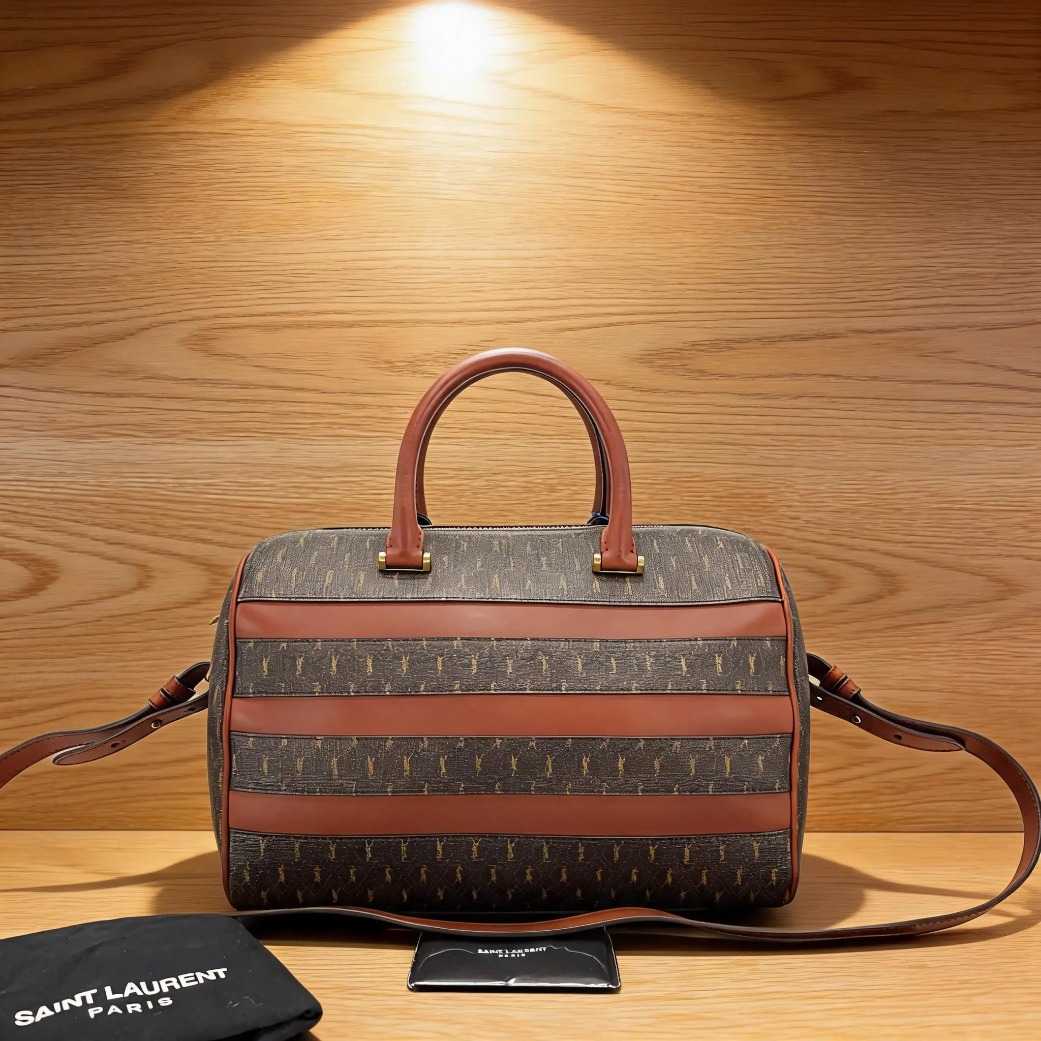 Pre-owned Yves Saint Laurent ysl Canvas Shoulder Bag C0818807721