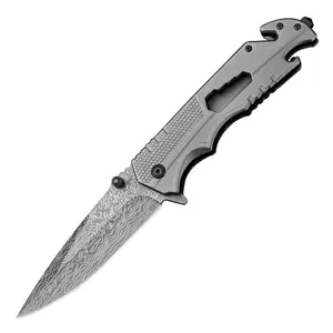 The Q9 Grey vein knife, with its sharp blade gleaming coldly, features unique grey veins that look extraordinary. It offers a comfortable grip and is a sharp tool for outdoor cutting tasks