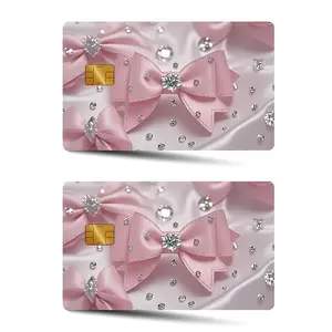 2 Credit Card Debit Card Skin Stickers, Ultra-Thin Matte Feel Waterproof Scratch-Resistant Durable Creative Colorful Patch for Small Chip Cards