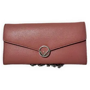 Pre-owned FENDI Grained calfskin leather Shoulder Bags Kan U Pink Very Good S014260405318