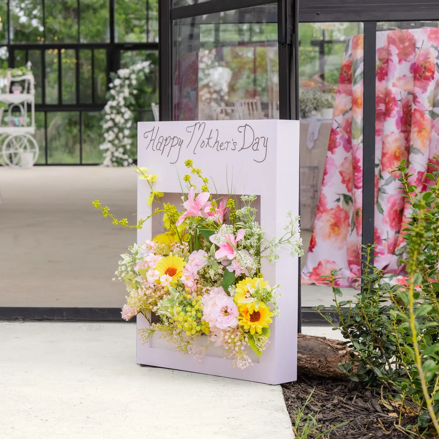 27.6″ x 19.7″ White Wedding Welcome Sign With Flower Box,Wedding Decor