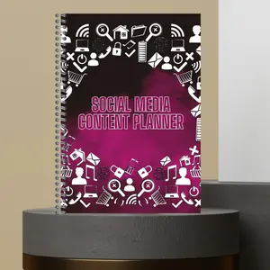 35. Social Media Content Planner Spiral Notebook Hard Cover with AB Split Testing Audit Tracker & Monthly Audit Section 160 Pages