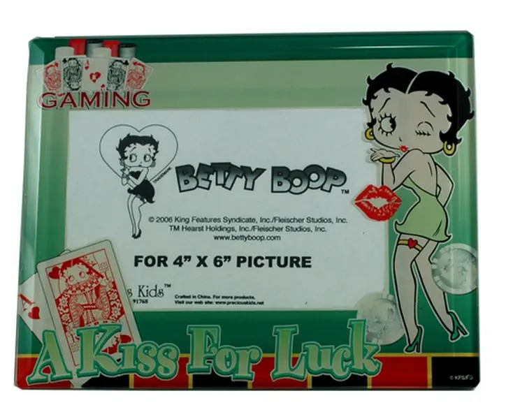 Precious Kids Betty Boop Cartoon Character 4x6 in (4r) Decorative Photo Frame (32001) - Glass Front, Best Quality on the Market, Indoor Room Decor, Single/Pack 6/24 Options, 4 X 6 In