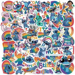 50pcs Disney Rainbow Stickers, Cartoon DIY Stickers Decoration for Waterbottle Computer Notebook Luggage case