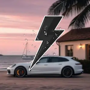 2PCS/SET Retro Electric Lightning Car Sticker Suitable for car window decor Retro-style lightning decal Retro car exterior sticker Cross-border retro car accessory Fits classic car exteriors Retro electric style decor goodie
