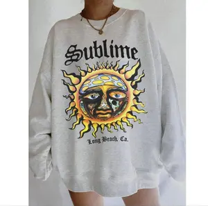 Sublime Sun Sweatshirt Hoodie, Aesthetic Sweatshirt, SUBLIME Crewneck Sweatshirt, Sublime Sun Vintage Art Long Beach California Shirt, Cotton Womenswear Embroidered
