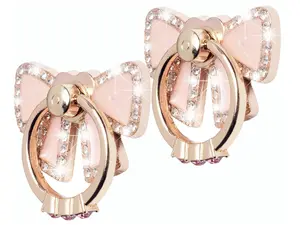 Finger Ring Stand,2 Pack Luxury Glitter Diamond Universal Metal Ring Grips for iPhone 16/15/14/13/ Pro Max, Galaxy S24/S23/S22 Ultra, Finger Ring Grip Holder for All Smartphone