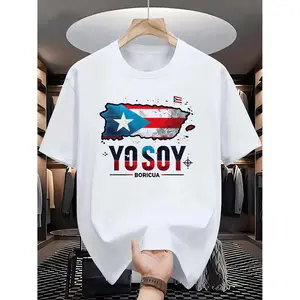 Yo Soy Boricua Puerto Rico Flag Map T-Shirt Unisex Graphic Tee for Men and Women