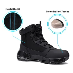 Steel Toe Waterproof Work Boots with Air Cushion | Ideal for Construction, Carpenter, Outdoor & Heavy Lifting