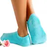 [Mother's Day Gift] Adult Moisturizing Gel Silicone Foot Care Socks - Aloe, Vitamin E & Jojoba Oil Infused, Hydrate Dry Skin, Repair Cracked Heels, Soft Nylon, Self-Care Gift (Up to Size 8.5)