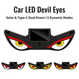 Car Rear Window Dynamic LED Display, Vampire Devil Eye & Emoji Pattern Panel – Auto Decorative Light for Night Driving, Road Show, Car Meet – Easy Installation, Plug & Play
