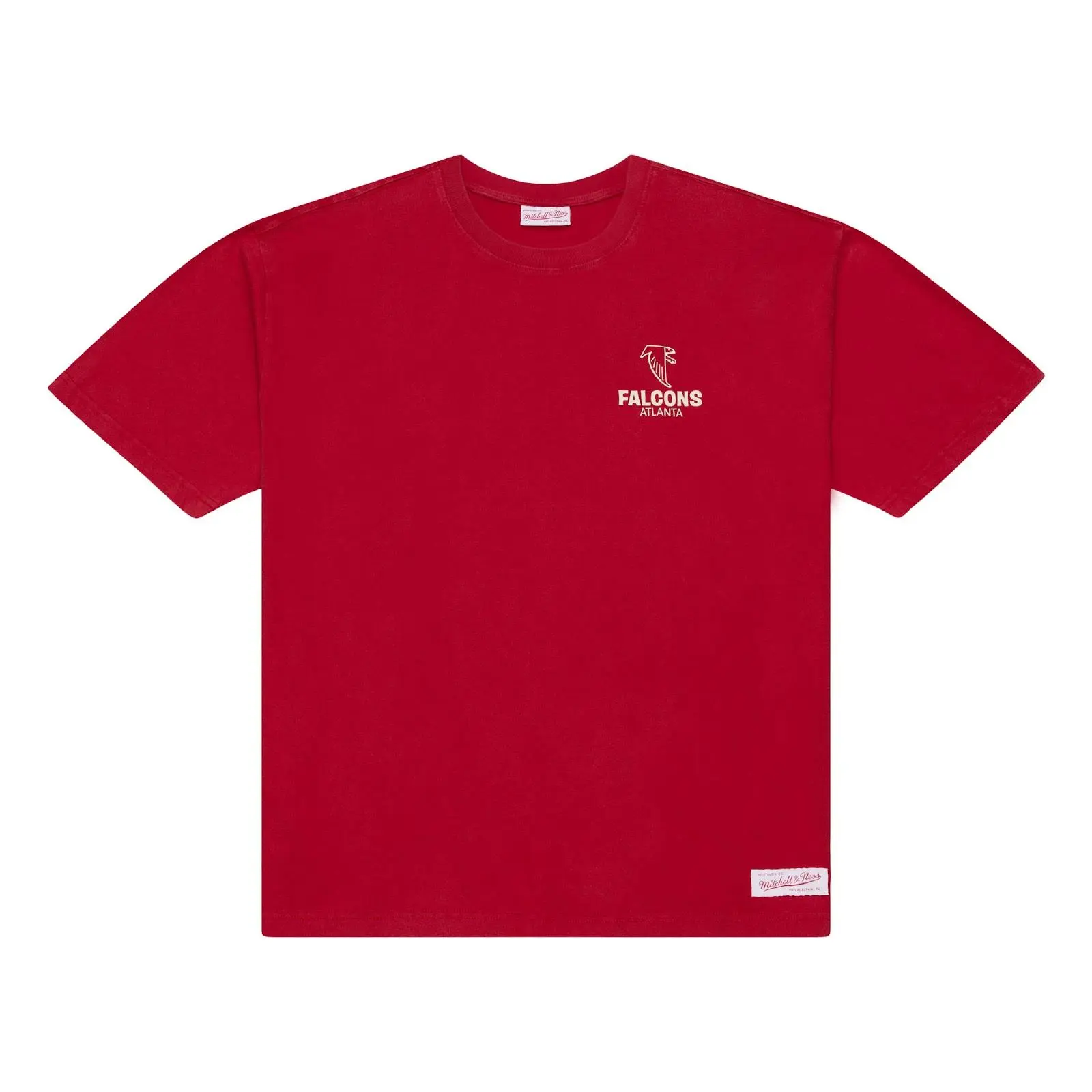 Atlanta Falcons Red Core Essentials T-Shirt NFL Throwback Tee Graphic Vintage Fan Gear Mitchell & Ness