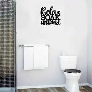 CIFbuy Metal Letter Wall Decor Charming Farmhouse Style Sculpture for Cozy Bathroom Home