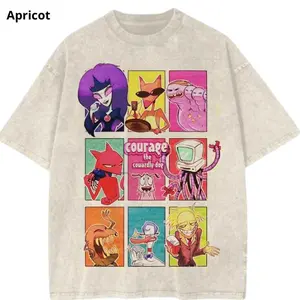 Courage the Cowardly Dog Character Grid Tee, 90s Cartoon Villains Shirt, Retro Cartoon Network Graphic, Nostalgic Horror Comedy Merch, Crew Neck T-Shirt, Short Sleeve, Unisex Vintage Top, Streetwear Style