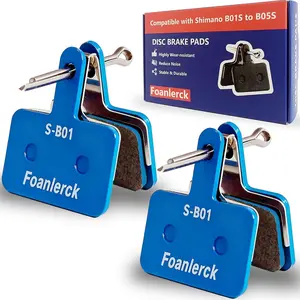Foanlerck   Pads High Performance Bicycle  Pads for Shimano MT200, Semi-Metallic & Mountain  Disc  Pad,  Pads Fit for Tektro/TRP/Shimano B01S M515 M575,Blue