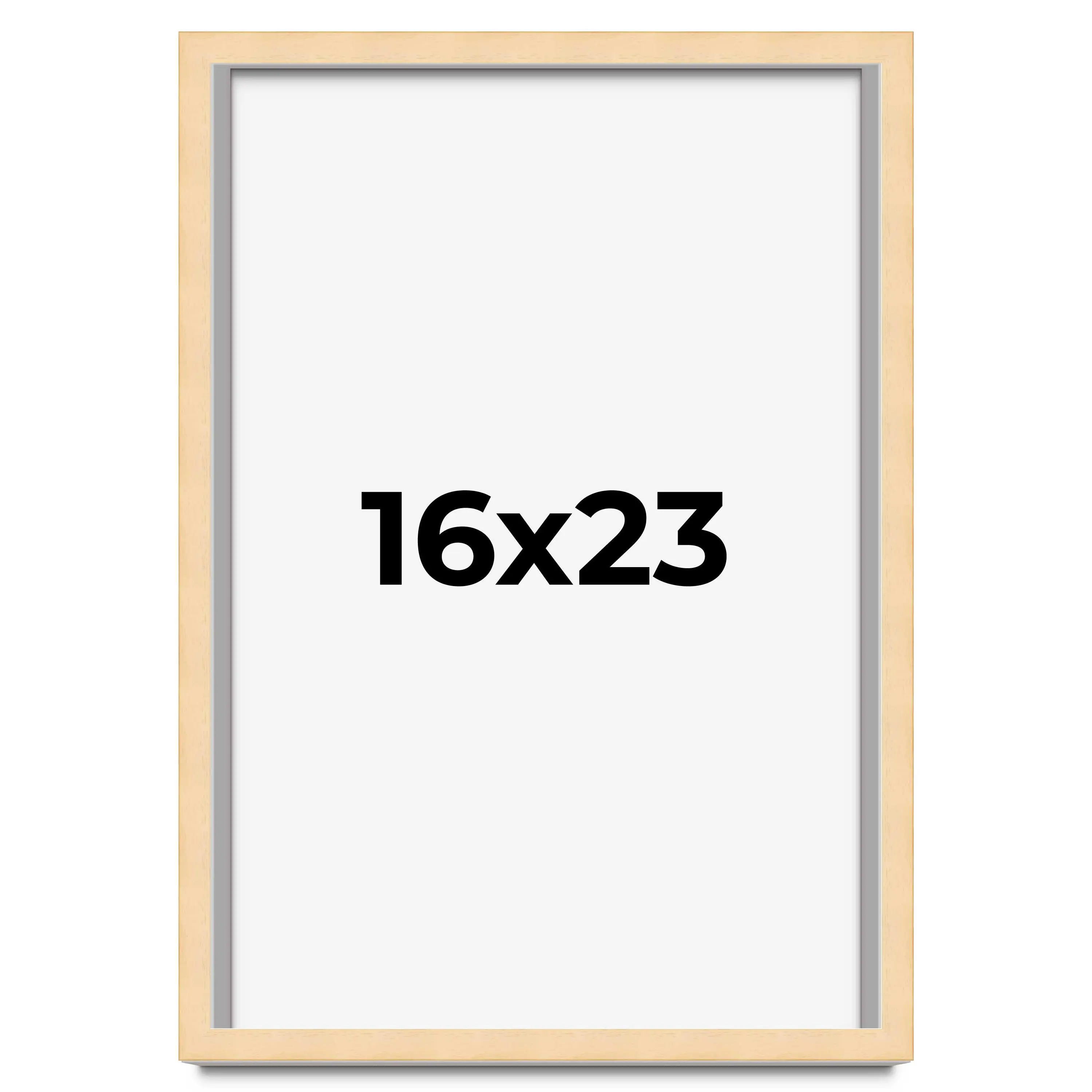 16x23 Solid Wood Picture Frame with UV-Resistant Acrylic & Acid-Free Backing, Available in 6 Finishes: Matte Black, Matte White, Metallic Bronze, Silver, Natural Wood Grain & Mahogany
