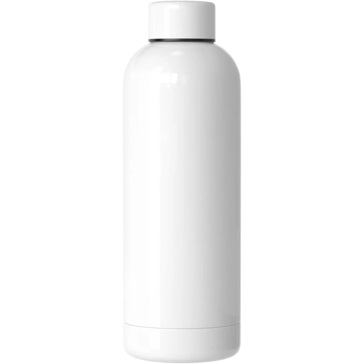 1-Pack 17 oz (500ml) Stainless Steel Vacuum Insulated Narrow Mouth Sublimation Bottled Blank, BPA-Free White DIY Cup Holder-Fitting Heat Transfer Printing Drinkware