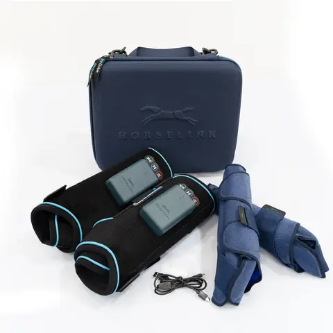 Horselink Tech 3-in-1 Equestrian Horse Therapy Boots - Compression, Vibration, Magnetic, Ice Therapy Wraps for Equine Recovery, Horsewear, Bandaging, Horsewear And Bandaging