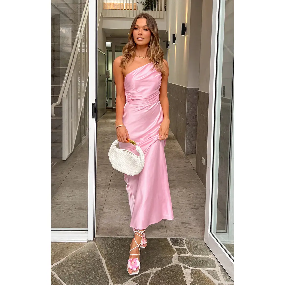 Tina Pink Formal Maxi Dress