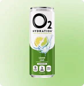 O2 Lemon Lime Electrolyte Recovery Drink, Low Calorie Sports Hydration, 12 Pack