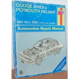 USED-Dodge Aries and Plymouth Reliant: 1981 Thru 1989- All K-Car Models- Automotive Repair Manual, Book No. 723 by J.H. Haynes (Paperback)