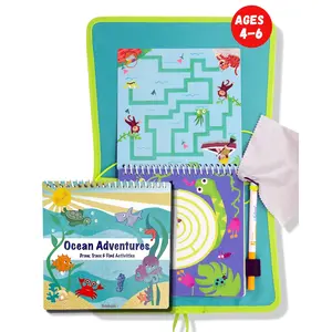 Totebook Kids Dry Erase Activity Kit - Set of 2 Books with Reusable Stickers, and Travel-Friendly Design for Ages 4-6