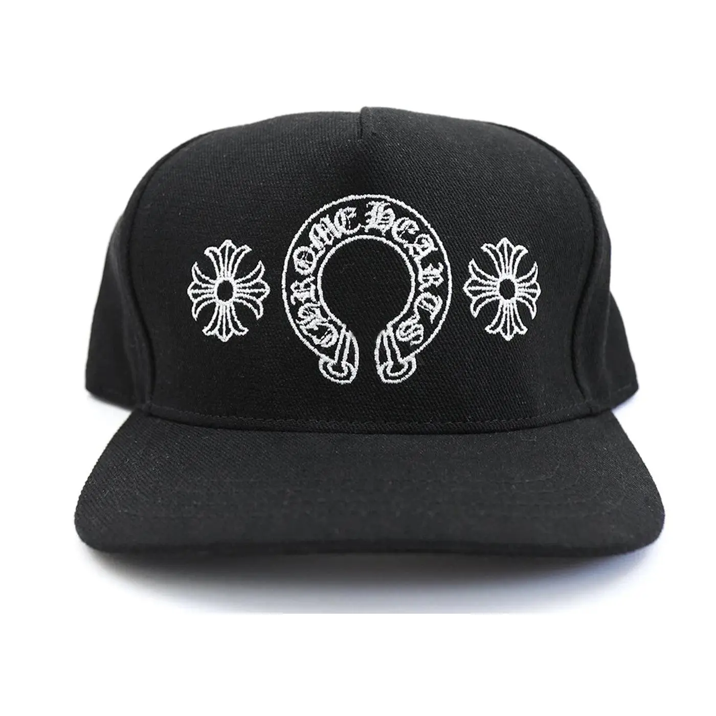 1206488 Chrome Hearts Horseshoe Denim Baseball Hat Black