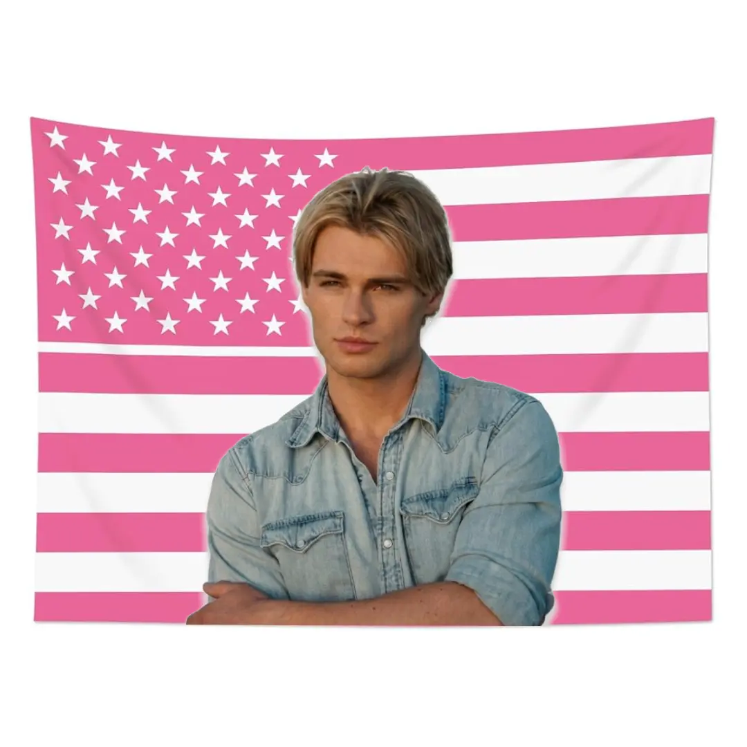 Team Cole Walter Photo Pink American Flags, Pink Y2k Movies Flag, Ersonalized Photo Flags Tapestry, Tiktok Shop