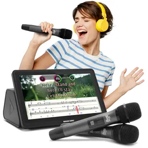 Magic Sing New All-in-One Magicsing Karaoke Machine – Wireless Microphones, Free Acess to All Songs w/ Updates, 11.5 Inches Touchscreen, Hi-Fi Audio