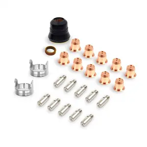24PK S45 IPT40 Plasma Cutting Consumables Kit Electrode Tip 0.039'' Standoff Cap Swirl Ring Fit for S45 IPT40 CUT 55DS Plasma