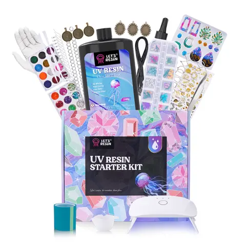 LET'S RESIN 153 PCS Hobbies Kit Adults DIY Craft Kit - 85 PCS Dried Flowers, Unique Bezels, UV Light, Beads, Tweezers, Jewelry Making Supplies - Beginner Gift for Mother's Day, Beads for Jewelry Making