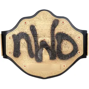 NWO Big Gold Adult Championship Title Belt Replica - 2mm Leather Straps  - Fan Gift